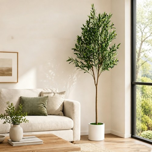 6ft artificial olive tree with - 6ft,