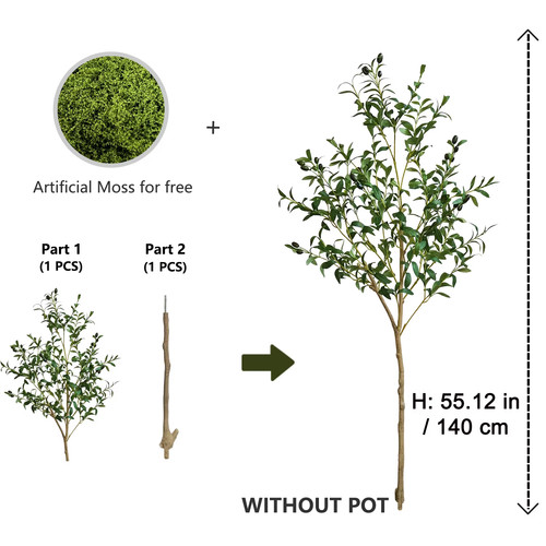 120 180cm artificial olive - 120-180cm,