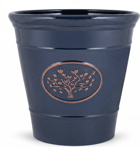 Round plastic olive blue 30cm - round,