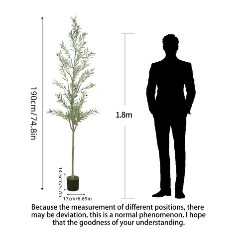 Large tall faux olive plants - olive,